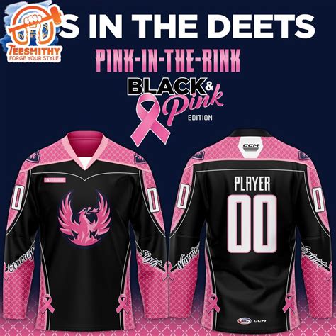 Coachella Valley Firebirds Pink In The Rink Hockey Jersey Teesmithy