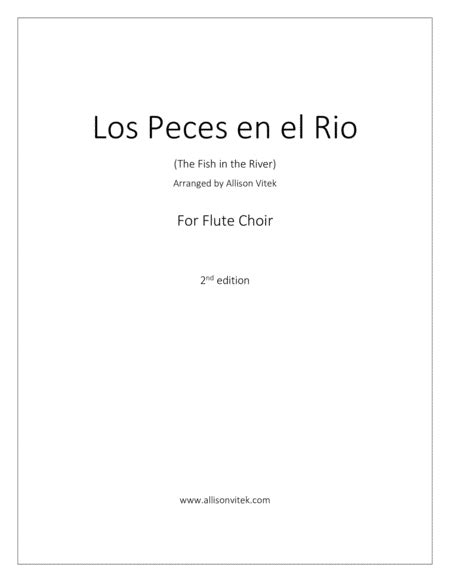 Los Peces En El Rio For Flute Choir By Unknown Flute Choir Digital Sheet Music Sheet