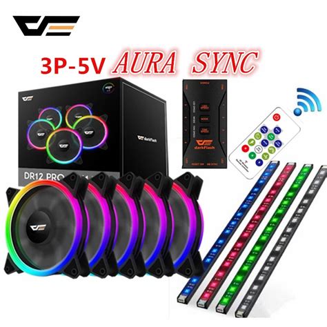 Darkflash Dr Pro P V Aura Sync Computer Pc Cooling Fan Rgb Adjust