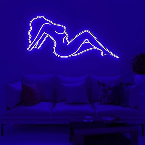 Linlin Neon Night Light Naked Lady Sign Neon Lamp Neon Night Light Sexy Lady Back Wall Sign