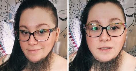 Woman Tired Of Shaving Embraces Full Beard And Grooms It To Make It Shiny