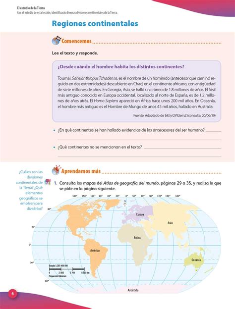 Libro De Atlas De Geografía De Sexto Grado Anexo De Mapas GeografÃ­a Bloque 5to ~ Apoyo