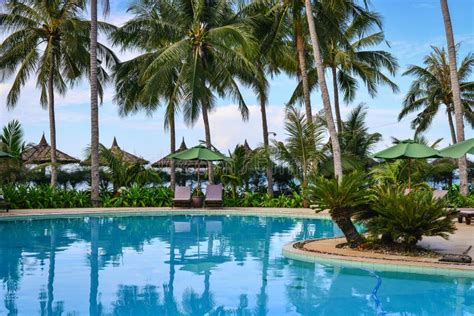 Swimming Pool of Luxury Resort in Vietnam Stock Image - Image of ...