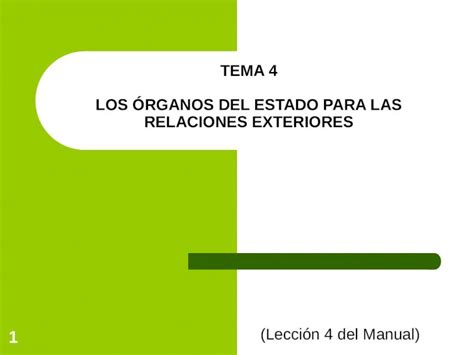 Ppt Tema Los Rganos Del Estado Para Las Relaciones Exteriores