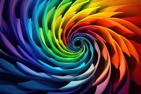 Una Espiral De Colores Del Arco Iris Foto Premium