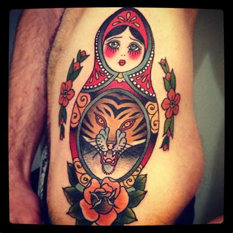 ALIX GE TATTOO Photo Doll Tattoo Russian Doll Tattoo Traditional