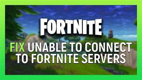 How To Fix Unable To Connect To Fortnite Servers On PC YouTube