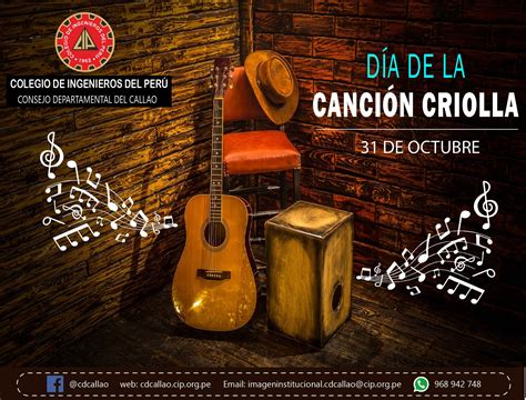 31 De Octubre DÍa De La CanciÓn Criolla Consejo Departamental Del Callao