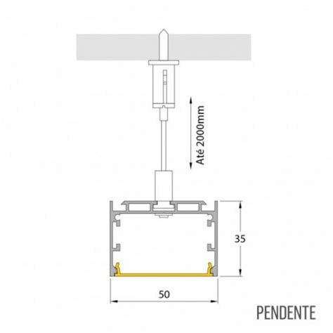 Perfil De Led Pendente Sobrepor Ou Arandela K Cod Tl