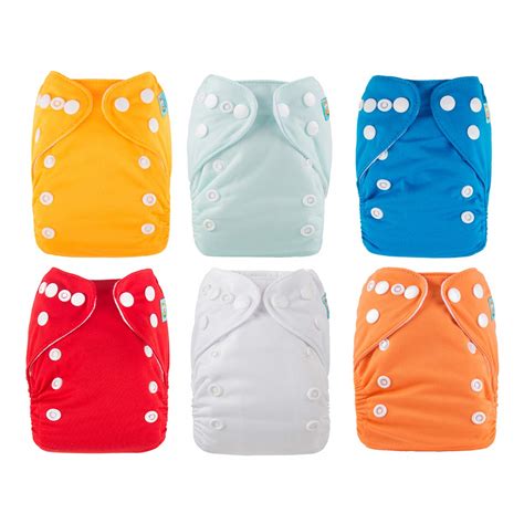 Amazon ALVABABY 6pcs With 12 Inserts Baby Cloth Diapers Pocket