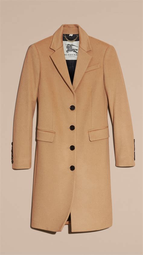 Burberry Tailored Wool Cashmere Coat Camel In Natural Lyst