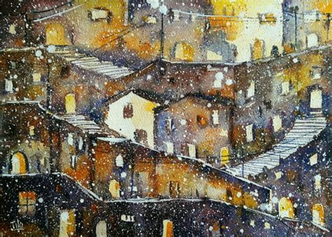 Inverno 28 Ispirato Ai Sassi Di Matera Pittura Da Tito Fornasiero