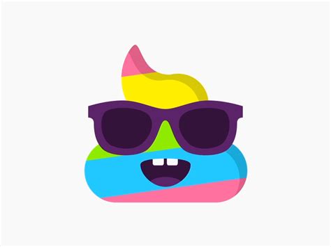 Zenly - Rainbow Poop Emoji by Christophe Kerebel for Zenly on Dribbble