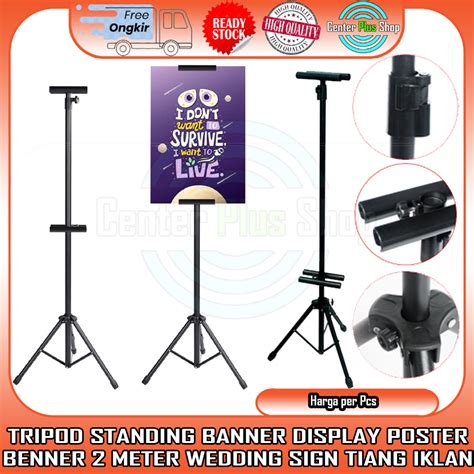 Jual Tripod Banner Display Sisi Benner Standing Frame Displai Tiang