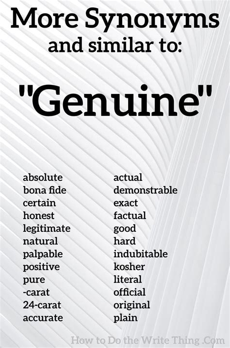 Genuinely Synonym