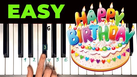 Happy Birthday To You Super Easy Piano Tutorial Youtube