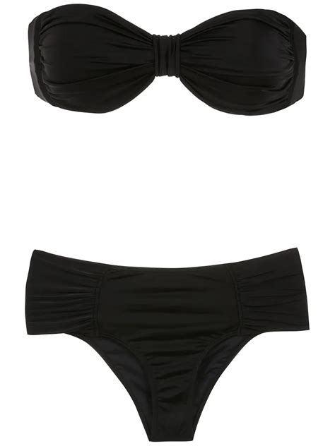 Brigitte Strapless Bikini Set Black FARFETCH
