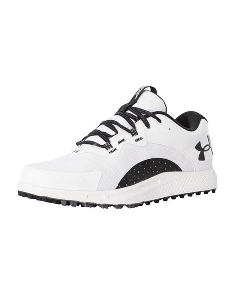 Under Armour Charged Draw 2 Spikeless Golf Shoes In White For Men Lyst