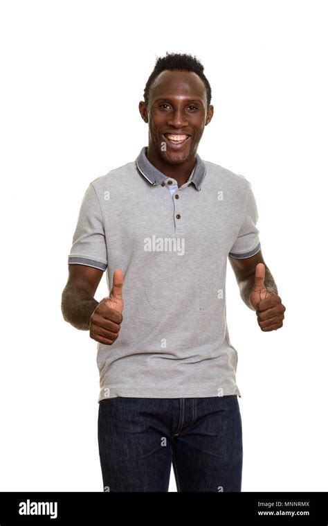 Young Happy Black African Man Giving Thumbs Up Stock Photo Alamy