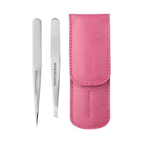 Tweezerman Petite Tweezer Set, 2pcs Pink - OFour