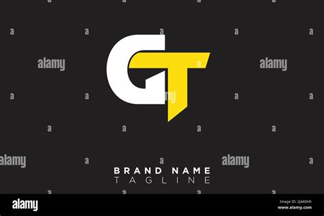 Gt Alphabet Letters Initials Monogram Logo Tg G And T Stock Vector