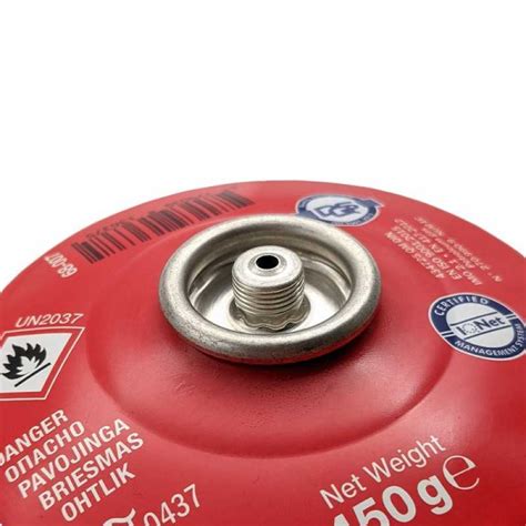 Gasfles / gaspatroon 450g, EN417 aansluting 7/16 ''Spec ...