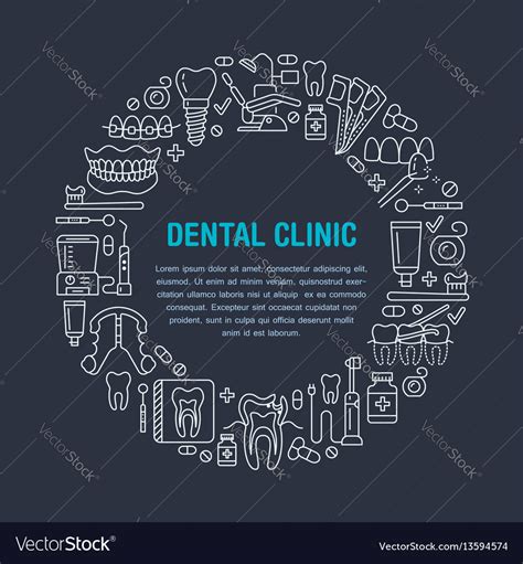 Dentist Orthodontics Medical Banner With Vector Image