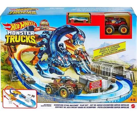 Pista Hot Wheels Monster Trucks Escorpi N Super Impulso Env O Gratis