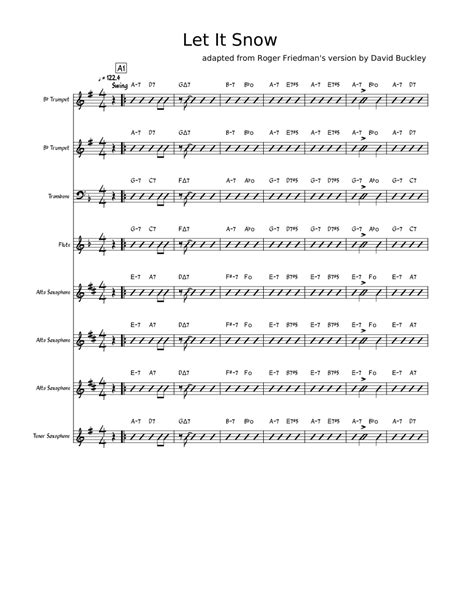 Let It Snow Jule Styne Sheet Music For Trombone Flute Saxophone Alto Saxophone Tenor And More