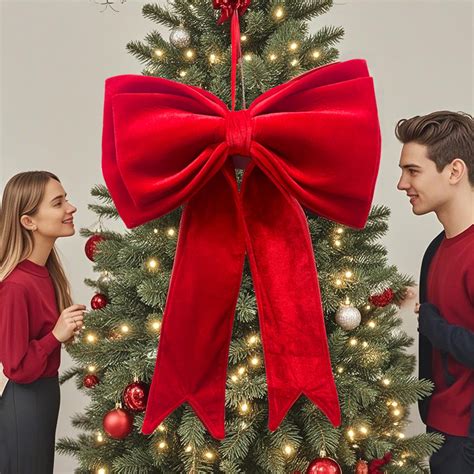 red velvet bow christmas tree 7