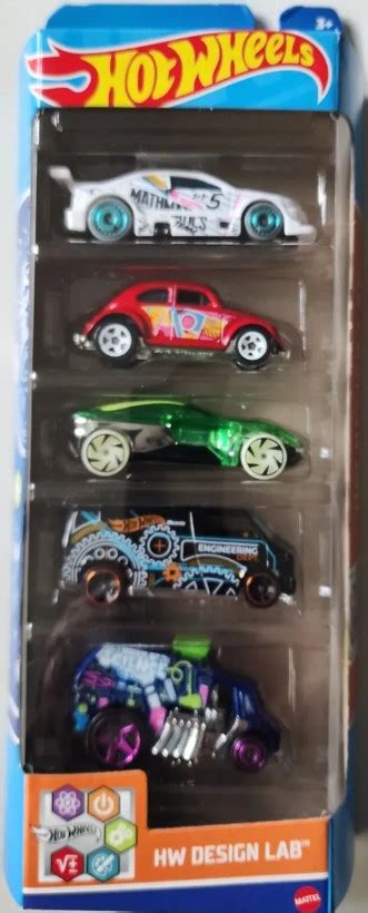 HOT WHEELS PAQUET DE 5 VOITURES 1 64 HW DESIGN LAB 2