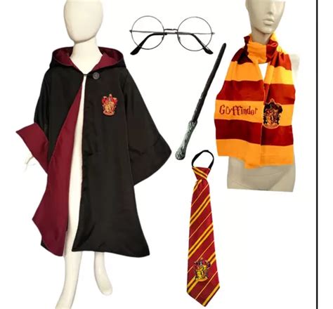 Disfraz Capa Harry Gryffindor Bufanda Corbata Varita Adulto Envío Gratis