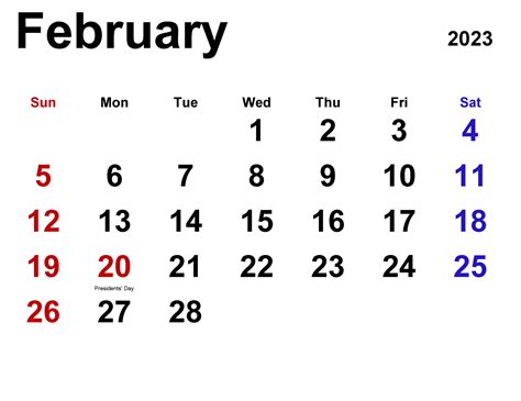 February 2023 Calendar With Holidays | Calendar Dream