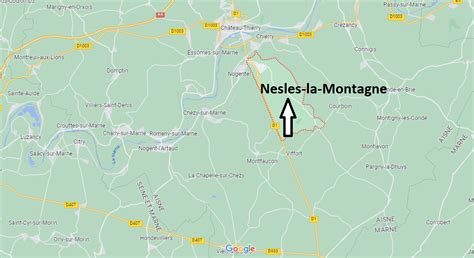 Nesles la Montagne Où se trouve