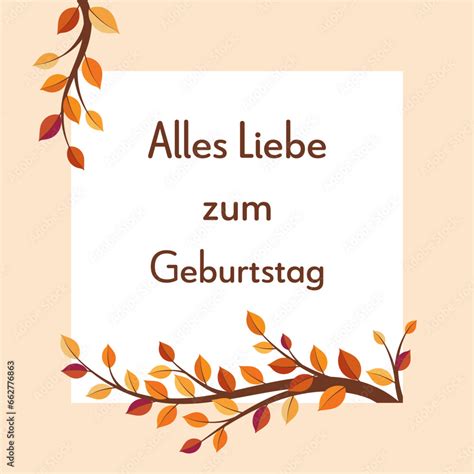 Alles Liebe Zum Geburtstag Schriftzug In Deutscher Sprache