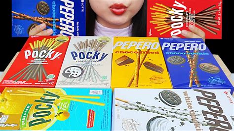 POCKY VS PEPERO BATTLE ASMR POCKY CHOCOLATE PEPERO CHOCO COOKIES