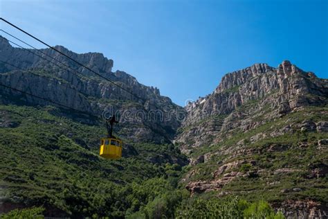 Montserrat Monastery And Mountain Cable Car, Spain Stock Image - Image ...