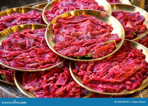 Fresh Hot Pot Dishes Freshly Cut Yellow Beef Stock Image Image Of Food Fruit 290103797