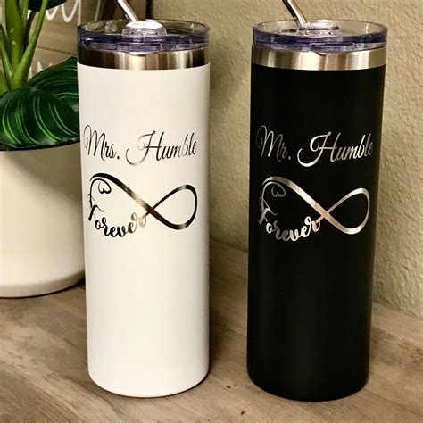 Engraved Mrandmrs Tumblers Personalized Wedding Tumblers Custom Engagement Tumblers Etsy