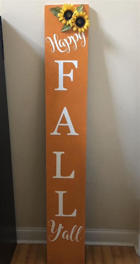 Fall Porch Decor Happy Fall Yall Porch Sign Fall Decor Etsy Fall