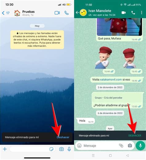 C Mo Deshacer Los Mensajes Borrados Accidentalmente En Whatsapp