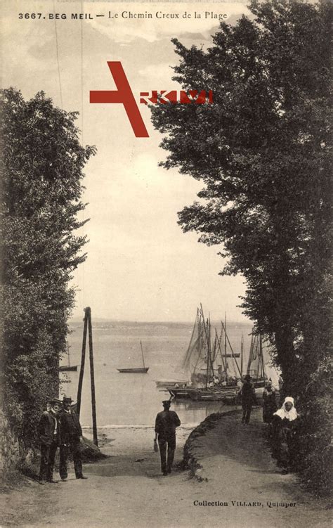 Fouesnant Finistère Beg Meil Le Chemin Creux de la Plage xl