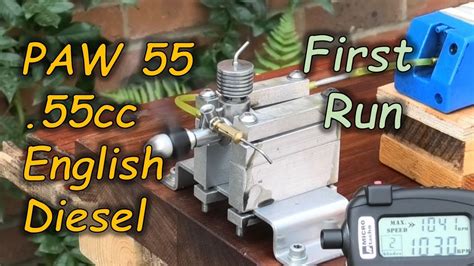 Paw 55 First Run Excellent 055cc English Diesel Engine Youtube