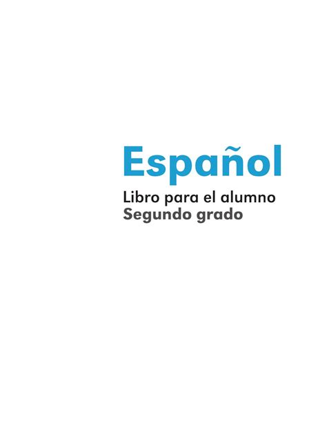 Libro De Español Segundo Grado De Primaria 6