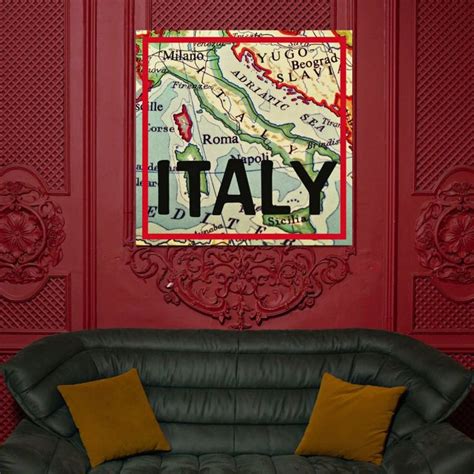 Map Of Italy Faux Canvas Print Zazzle In 2023 Italy Map Colorful