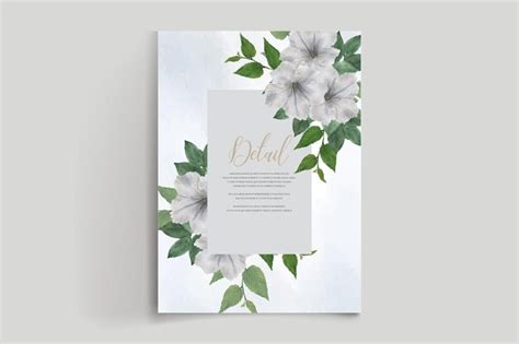 Premium Vector | Watercolor floral invitation