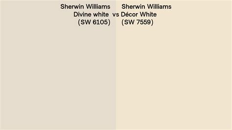 Sherwin Williams Divine white vs Décor White side by side comparison