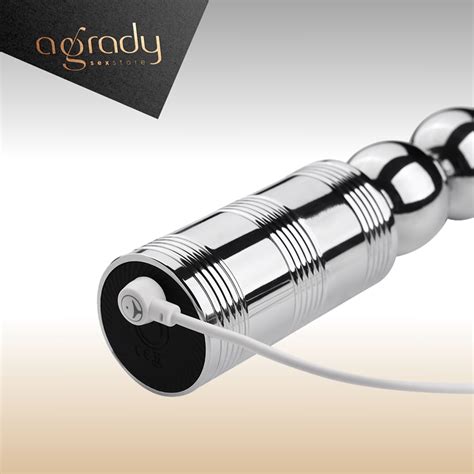 Plug Anal de Aço bolas e modos de vibração Sex Shop