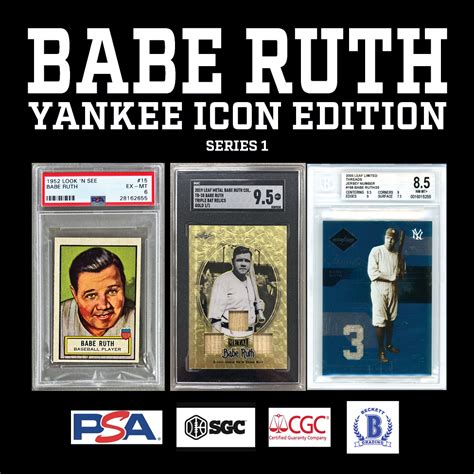 Break King BABE RUTH YANKEE ICON EDITION Mystery Box Pack Series Pristine Auction