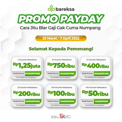 Selamat Ini Daftar Pemenang Promo Payday Maret Berhadiah Reksadana